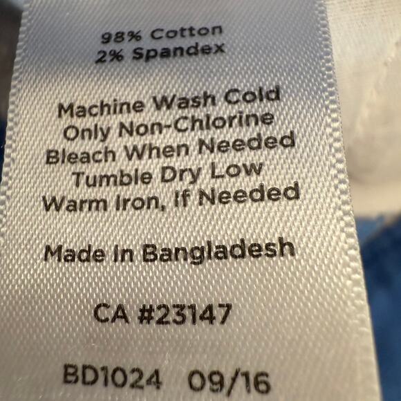 Coastal Stripe Chino Pants SZ 6P Talbots Cotton Tapered Nautical Beach - Picture 8 of 8